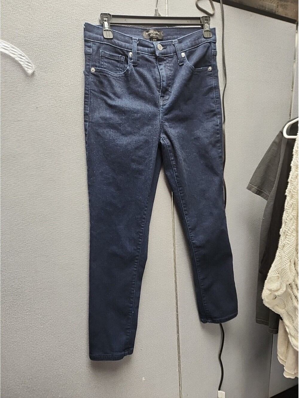 Banana Republic High Rise Skinny Jeans Womens 27/4 Blue Dark  Short Slim Fit
